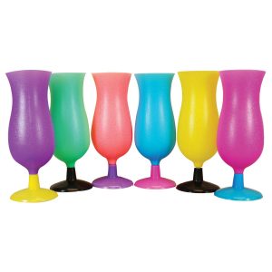 15 oz Plastic Hurricane Souvenir Cup Assorted Solid Colors (144 count)