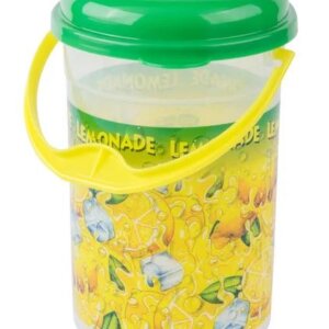 Cup 64 oz Lemon Ice Bucket Lemonade Jug w/ Lid & Handle (24 Count)