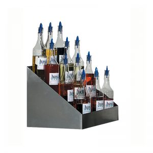 Snow Cone and Shave Ice Tiered Bottle Rack