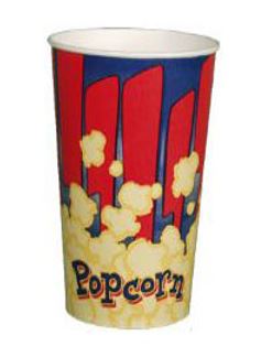 44 oz Popcorn Tubs - Red & Blue (600 count)