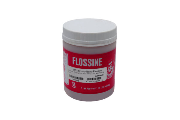 Gold Medal Cotton Candy Flossine - Cherry Red 1lb Jar (1 Count)