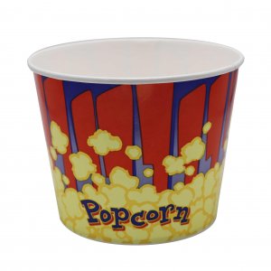 130 oz Popcorn Tubs - Red & Blue  130 oz (300 count)