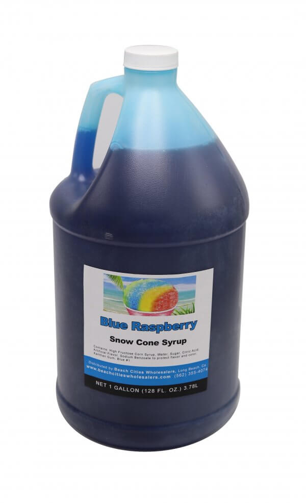 Snow Cone Syrup - Blue Raspberry - Ready To Use - 1 gallon (4 count)