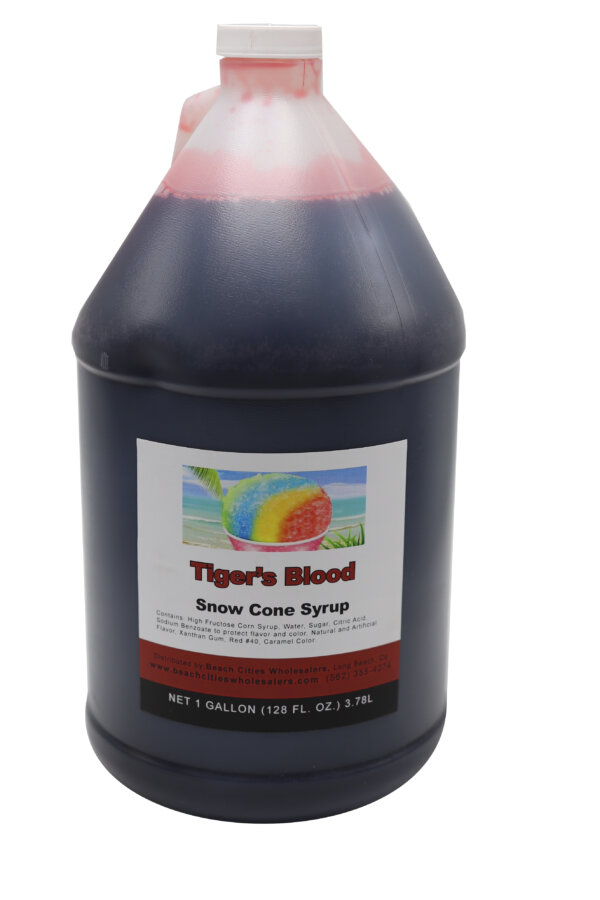 Snow Cone Syrup - Tiger's Blood - Ready To Use - 1 gallon (1 count)