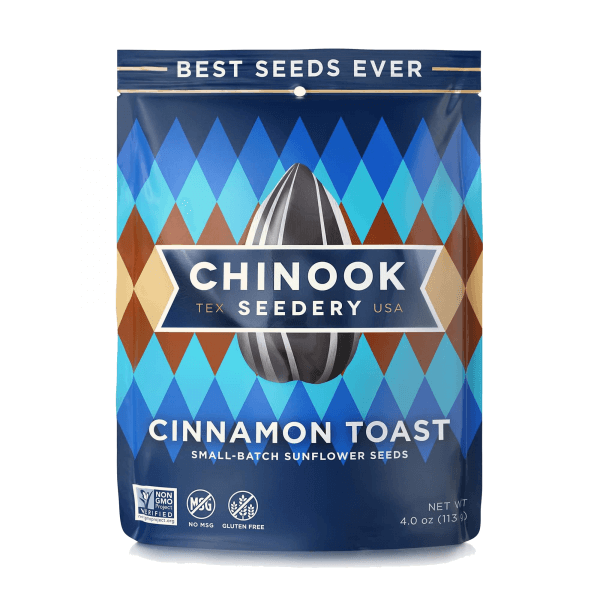 Chinook Sunflower Seeds -  Cinnamon Toast Flavor 4 oz (12 count)