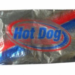 Hot Dog Foil Bag with Red & Blue "Hot Dog" Printing - Gold Medal Products # 5455