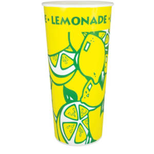 Berk 8021691 Tall 24 ounce Lemons design lemonade paper cup (500 count)