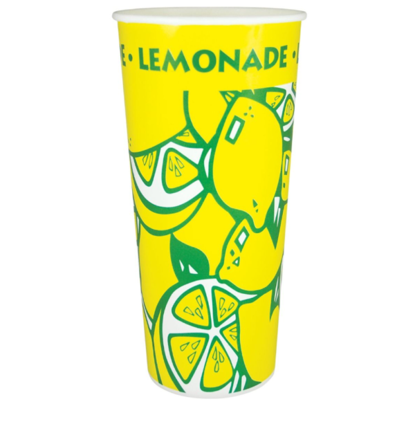 Berk 8021691 Tall 24 ounce Lemons design lemonade paper cup (500 count)