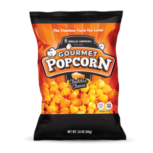 Cheddar Cheese Popcorn - Small Grab-and-Go 1.6 oz bags - 24 count case