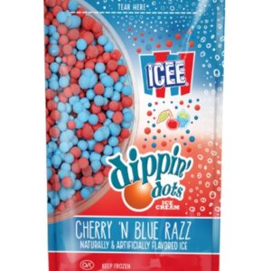 Dippin' Dots Ice Cream - ICEE Cherry/Blue Razz - 3 oz pouch (24 count case)