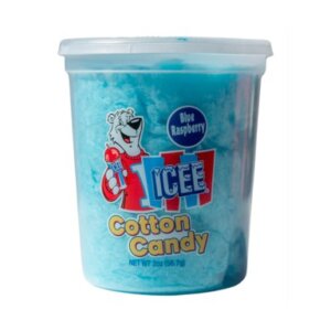 Blue Raspberry Icee Cotton Candy 2oz Tub (48 count)