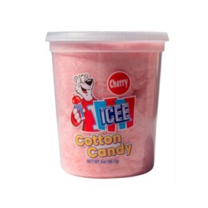 Cherry Icee Cotton Candy 2oz Tub (48 count)