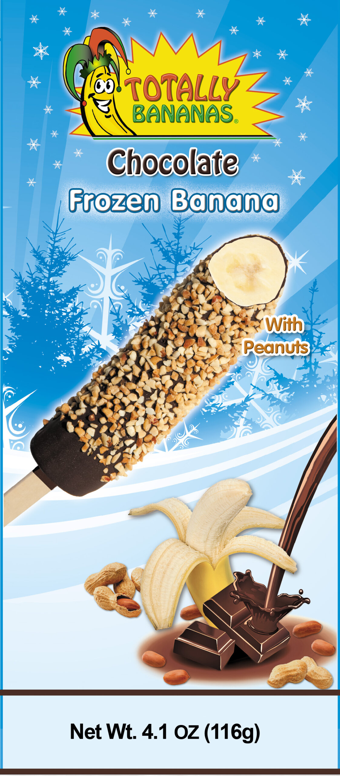 Totally Bananas - Frozen Bananas Chocolate Dipped with Peanuts (24